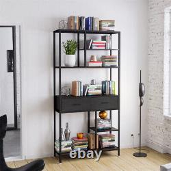 6 Tier Tall Bookcase Wooden BookShelf Shelves Book Magazine Storage Living Room