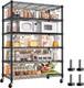 6-tier Wire Storage Shelves On Wheels Adjustable, Mobile, Heavy-duty