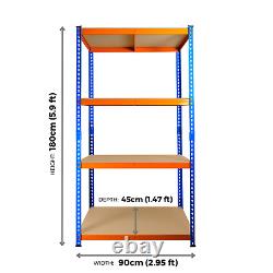 6 x Garage Racking Shelving Heavy Duty Shed Storage 180cmh x 90cmw x 45cmd