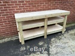 6ft Plywood Workbench With 2 Shelves Heavy Duty- 18mm Plywood