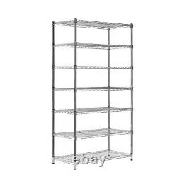 7 Tier Chrome Wire Shelving Unit H1800 x D450mm