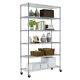 82x48x18 6 Tier Wire Shelving Unit Heavy Duty Height Adjustable Nsf