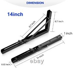 8-20 Folding Shelf Brackets Heavy Duty Table Bracket Support Wall Hinge Mount