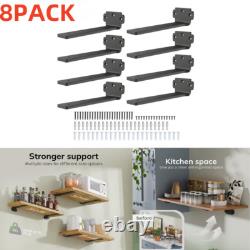 8 Pack Floating Shelf Brackets 10cm Heavy Duty Metal for Support Wall Hanging UK
