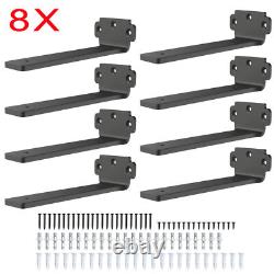 8 Pack Floating Shelf Brackets 10cm Heavy Duty Metal for Support Wall Hanging UK
