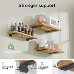 8 Pack Floating Shelf Brackets 10cm Heavy Duty Metal for Support Wall Hanging UK