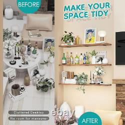 8 Pack Floating Shelf Brackets 10cm Heavy Duty Metal for Support Wall Hanging UK