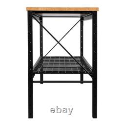 90 Heavy Duty Work Bench 228 94 61 CM Workstation Table With Lower Shelf