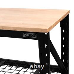 90 Heavy Duty Work Bench 228 94 61 CM Workstation Table With Lower Shelf