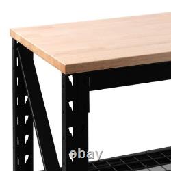90 Heavy Duty Work Bench 228 94 61 CM Workstation Table With Lower Shelf