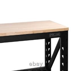 90 Heavy Duty Work Bench 228 94 61 CM Workstation Table With Lower Shelf