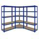 90cm Corner Garage Racking Shelving 2 Bays Metal Heavy Duty Mdf Shelf Home