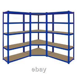 90cm Corner Garage Racking Shelving 2 Bays Metal Heavy Duty MDF Shelf Home