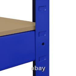 90cm Corner Garage Racking Shelving 2 Bays Metal Heavy Duty MDF Shelf Home