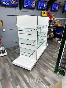 9 x Stand alone heavy duty shelving displays