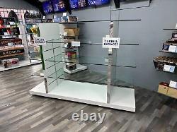 9 x Stand alone heavy duty shelving displays