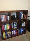 Acacia Wood Brown Book Shelf Storage Unit 9 Cubes