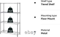 Actask 4-Tier Storage Shelf Heavy Duty Shelving Unit 137x91.5x36CM, Height Metal