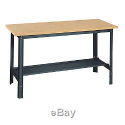 Adjustable Heavy Duty Garage Wood Work Bench Table Tool Workshop Workbench Shelf