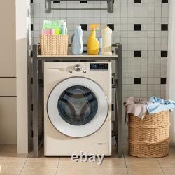 Adjustable Heavy Duty Iron Standing Storage, Washer Dryer Stacking Rack Stand