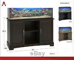 Ameriwood Home Alta Vista 50 75 Gallon Aquarium Stand Black Heavy Duty Shelves
