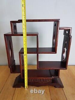 Antique Display Shelf Rosewood Solid Wooden Home Chinese Indian Vase & Ornaments