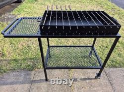 BBQ Grill / Charcoal Barbecue with Side Shelf Heavy Duty Handmade Steel