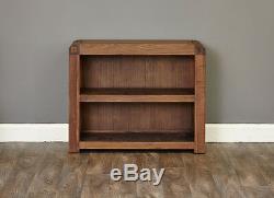 Baumhaus Shiro Walnut Low Bookcase Solid Walnut Free Delivery No Assembly