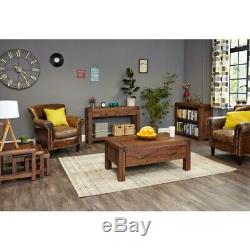 Bentley Walnut Furniture Wooden Low Wide 2 Shelf Bookcase Display Shelving Unit