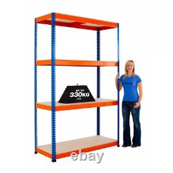 BiGDUG 4 Tier Racking Heavy Duty Steel Shelving Unit 1320kg 244h cm Warehouse