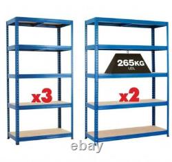 BiGDUG 5x Bay Garage Boltless Shelving Kit Heavy Duty Workshop Racking