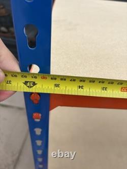 BiGDUG Heavy Duty Racking garage, home shop 5 Shelf Blue & Orange 198cm High