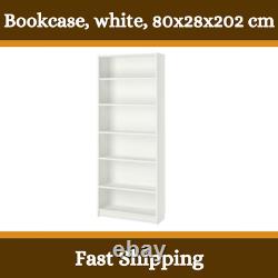 Billy Shelf Bookcase Shelving Unit Storage Shelf Heavy Duty white 80x28x202 cm