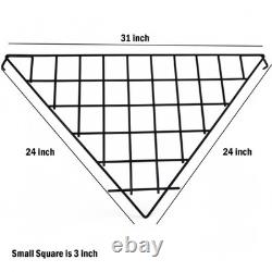 Black Corner Gridwall Mesh Display Unit Heavy Duty Shelf Retail