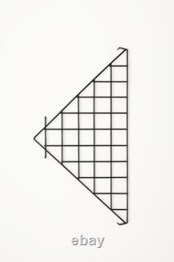 Black Corner Gridwall Mesh Display Unit Heavy Duty Shelf Retail