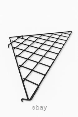 Black Corner Gridwall Mesh Display Unit Heavy Duty Shelf Retail