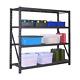 Black Heavy Duty Industrial Racking With Metal Shelves 1830mm H X 1800mm W X 600