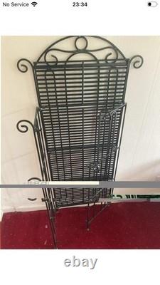 Black Metal 3-Shelf Freestanding Shelving Unit Heavy Duty Foldable black green