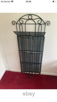 Black Metal 3-Shelf Freestanding Shelving Unit Heavy Duty Foldable black green