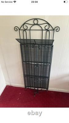 Black Metal 3-Shelf Freestanding Shelving Unit Heavy Duty Foldable black green