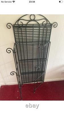 Black Metal 3-Shelf Freestanding Shelving Unit Heavy Duty Foldable black green