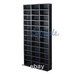 Black Storage Shelf Rack Unit Free Standing Bookcase Video Games 1116 CD/528 DVD