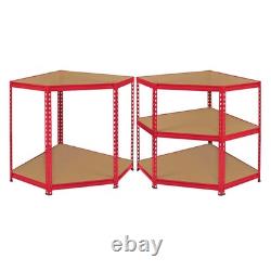 Board Heavy Duty Metal Corner Racking 90cm Shelving Storage Units Shelves MDF