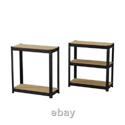 Boltless 5-Tier Heavy Duty Racking Steel Garage Shelving Corner Storage 3 Racks