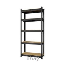 Boltless 5-Tier Heavy Duty Racking Steel Garage Shelving Corner Storage 3 Racks