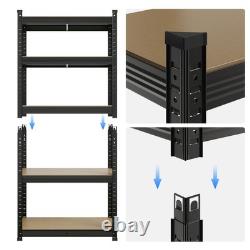 Boltless 5-Tier Heavy Duty Racking Steel Garage Shelving Corner Storage 3 Racks