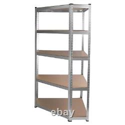 Boltless Garage Corner Racking Metal Shelving Stand Heavy Duty 5 Shelf Unit UKED