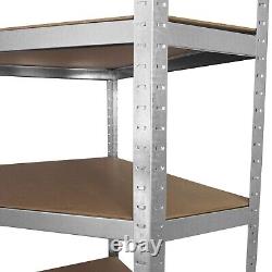 Boltless Garage Corner Racking Metal Shelving Stand Heavy Duty 5 Shelf Unit UKED