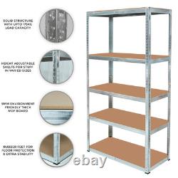 Boltless Heavy Duty 5 Tier Racking Shelf for Garage Storage 180x90x40cm
