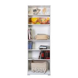 Bookcases Shelving Storage 6 Tier Tall Bookcase Adjustable Bookshelf Video Guide